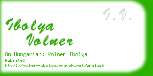 ibolya volner business card